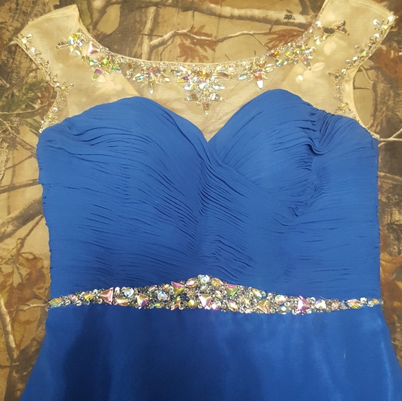 Blue prom / pageant dress - Picture 3 of 4